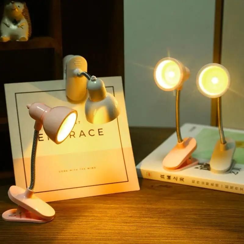 Mini Studying Lamp Mini Book Light With Clip Portable Led Reading Lamp Travel Bedroom Night Light Night Lights Eye Protections