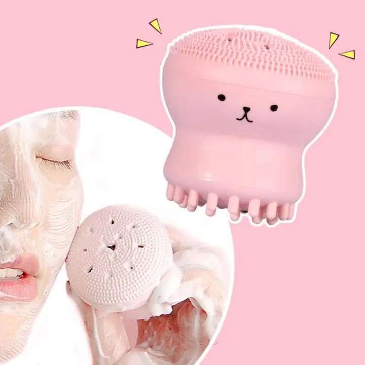 Silicone Facial Cleansing Brush Face Cleaning Makeup Cleaner Tool Deep Pore Exfoliate Black Heads Removal Best For Manicure Pedicure Beauty Massage