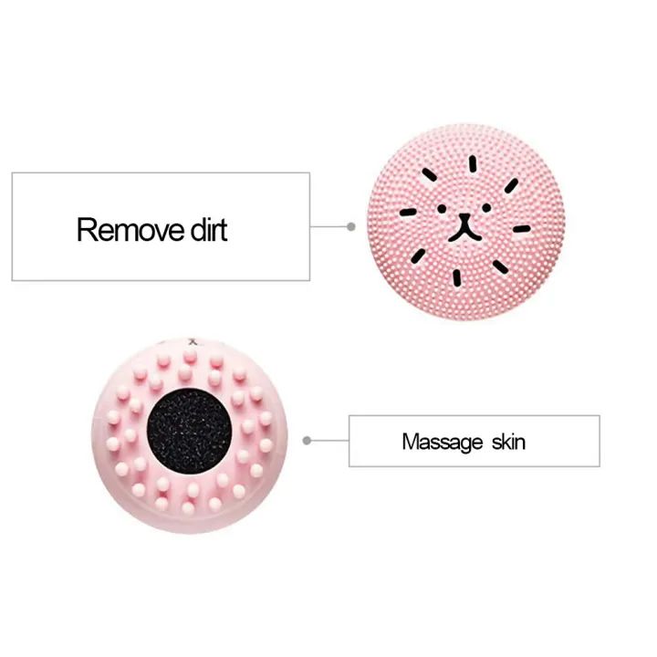 Silicone Facial Cleansing Brush Face Cleaning Makeup Cleaner Tool Deep Pore Exfoliate Black Heads Removal Best For Manicure Pedicure Beauty Massage